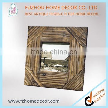 Cheap price high quality Square wooden photo picture frame with natural vintage style