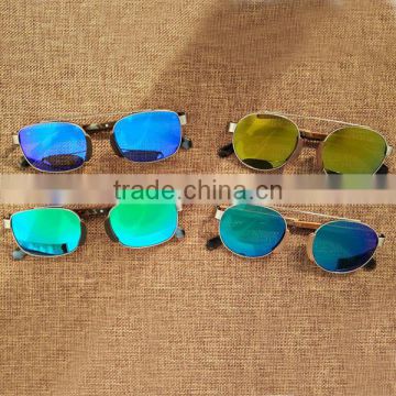 Ebony metal wood sunglasses