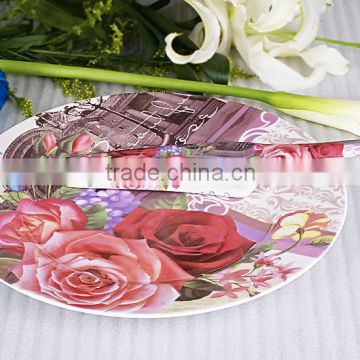 Porcelain Holiday Decorations Cake Plate with Server,Perfect designs for Celebration