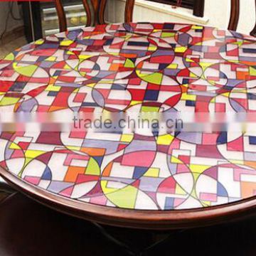 Roundtable waterproof cloth table mats pvc soft glass Taiwan arming oil anti-hot round plastic tablecloths