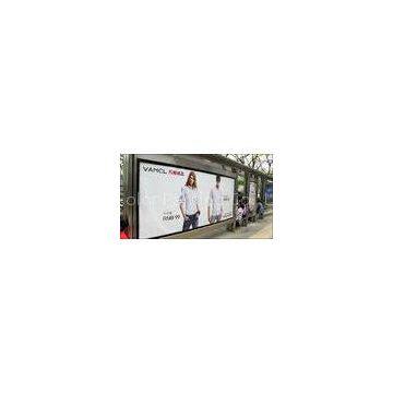 Large Low Carbon / Consumption Light Box Bus Shelters free digital advertisement