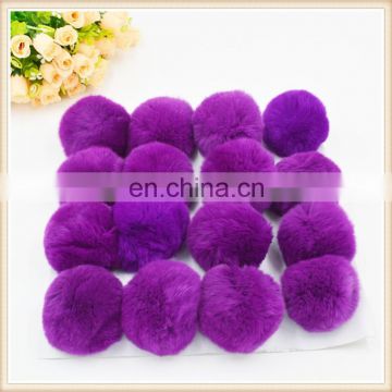 Hand made top quality rex rabbit fur ball for garment and hats accessory