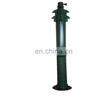 vehicle 9m military crank up manual mast pole with rotation 360 degree