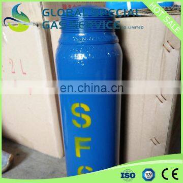 99.995% SF6 Gas esafluoruro di zolfo for sale 50kg in 40L cylinder sulfur hexafluoride