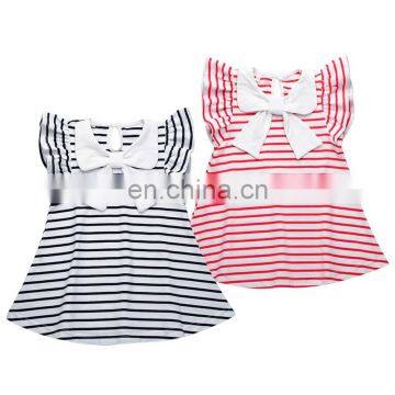 Baby Girl Striped Dress  New Brand Princess Bow Toddler Girls Dresses Summer