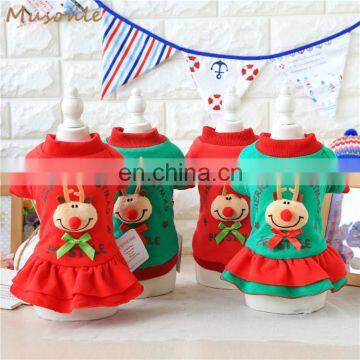 Cute Reindeer winter warm christmas dog clothes