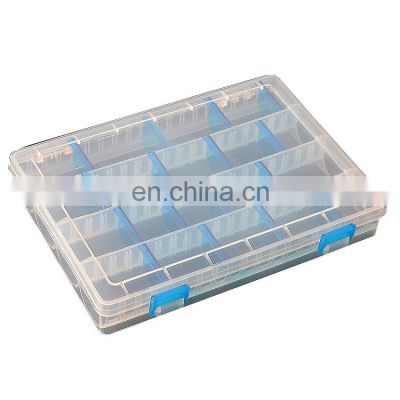 Wholesale Transparent  Storage Box Fishing Tackle Packaging Hard Plastic Lure Box With Divider