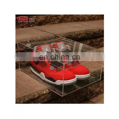 modern design lucid shoe holder storage clear acrylic shoes box