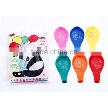 oval balloon with print/pattern, famous panda balloon