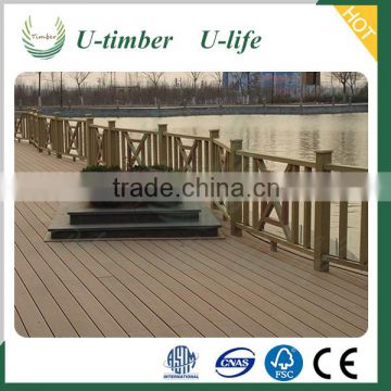 Beautiful in color and shape WPC decking solid wood floor