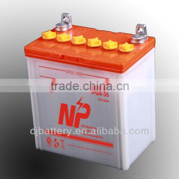 China Factory supply high end quality and low price lead acid Dry Charged storage Car Battery N36 12V36Ah