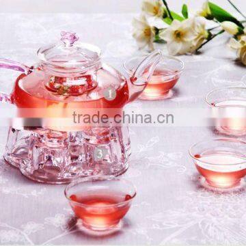 Popular best selling Handmade process pyrex glass tea pot sets