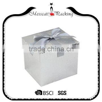 China Suppliers Empty Small Cheap Gift Card Box with Bow Tie