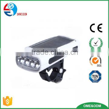 Rechargeable solar energy Safety bicycle front light for bicycle