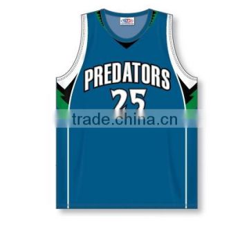 100% Polyester Custom Sublimated Predators Basketball Jersey / Shirt Pro Cut