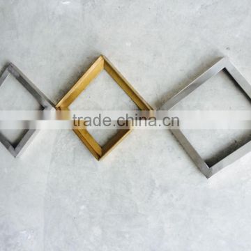 Decorative mirror frame with brass finishing and stainless steel photo frame fabrication