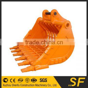 Excavator skeleton bucket, sorting bucket