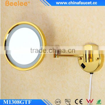 Beelee Golden Double Side Wall Mirror with EMC 3X Magnify Magic Mirror