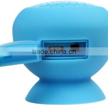 A2 Mushroom Bluetooth Speaker Wireless Handsfree Waterproof Silicone Suction Blue