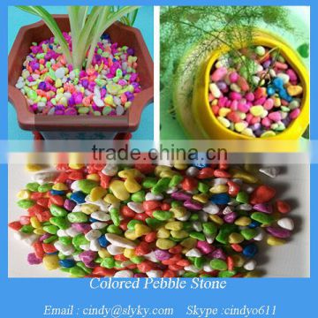 dyed colored pebble stone for pots decoration