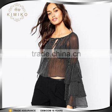 Alibaba Fashion Patterns Lady Striped Blouse