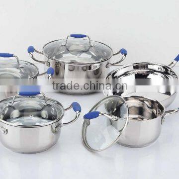 9pcs set of stainless steel germany cookware/cooking pot cookware