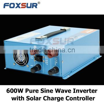 High quality 600W Digital display Portable pure sine wave solar inverter built in solar charge controller 24V dc to 230V AC