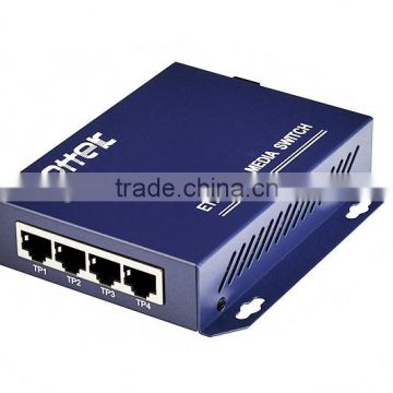 OEM Four ports RJ 45 fiber optic network switch 5V