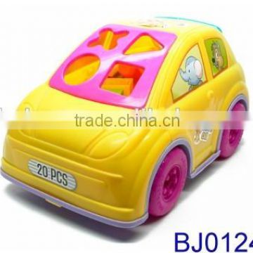 Hot educational kids toy funny toy car with blocks