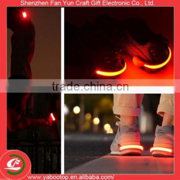 Portable Bike Cycling Sports Shoes Wrist Safety Signal LED Light Clip