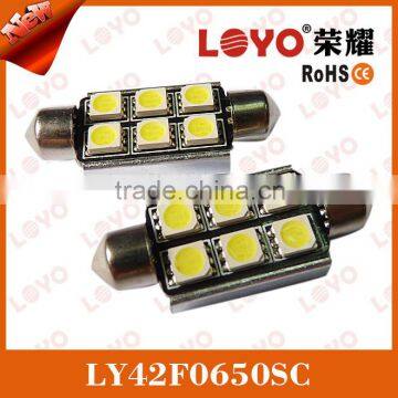 6smd canbus festoon led bulb light hi-way led car light