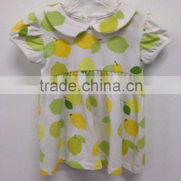 2016 High Quality Baby Girl Summer Dress With Buttons Style