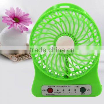 2016 Newest Mini USB Fan With 3 Protable Rechargeable Fan With 18650 Battery