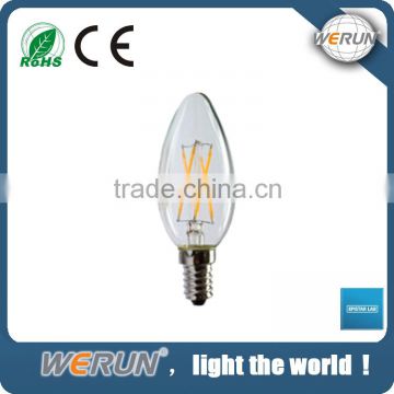 High efficency low price transparent cover carbon led filament lamp