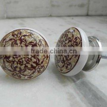 Flat Ceramic Knob buy at best prices on india Arts Palace