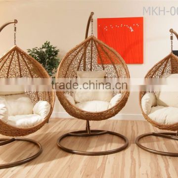 PE rattan Egg Chair - New Outdoor Rattan Swing Chair with steel frame