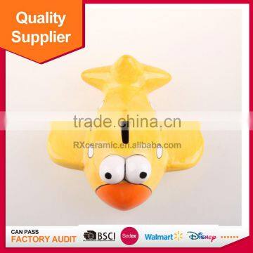 Home wholesale airplane shape ceramic airplane toy piggy bank