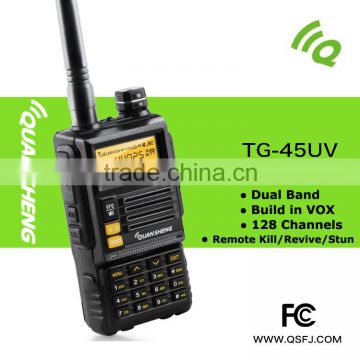 5W 128CH 136-174 400-480MHz Black Portable Radio Walkie Talkie Two Way Radio