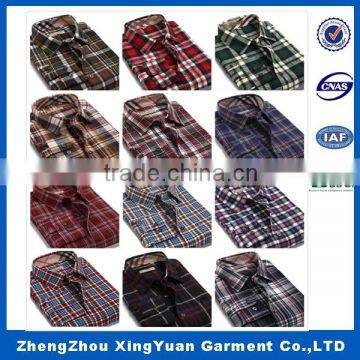2016 Customized Wholesale Yarn Dyed Mens Check Hooded Plaid flannel shirt for men