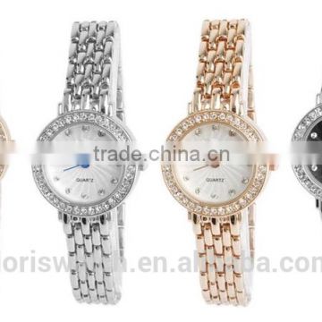 Alloy watch with good plating pearl dial custom colors ladies fashion watch