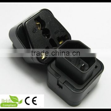 Plug with socket type female socket to c14 plug adapter