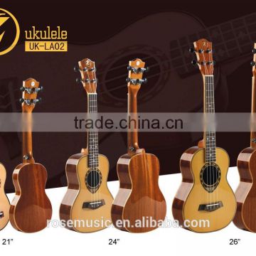 spruce+ sapele thin tenor ukulele of high quality from China factory(UK-LA02-26)