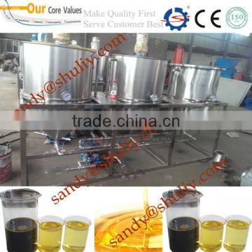 hot sale and stainless steel crude palm oil refining machine
