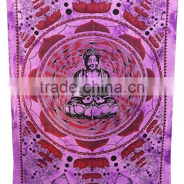 Purple Budha Wall Hanging Tapestry Dorm Decor Bohemian Wall Tapestry TABLE COVER Bedding Beach Blanket Bedsheet Bedcover