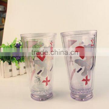 food grade material PS party glass with straw for promotional