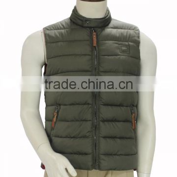 Men's Fashion Cold Weather Winter Sleeveless Puffy Vest High Neck Hooded