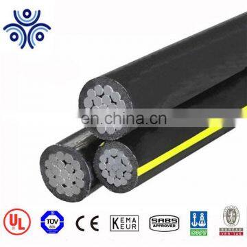 Aluminum Triplex Conductor Underground URD Cable and XLPE insulation Triplex Utility Distribution Cable