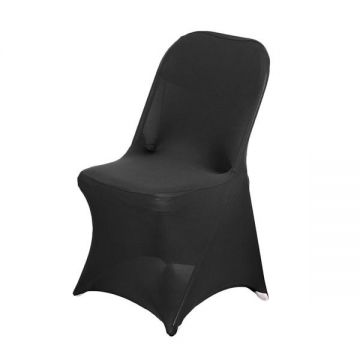 Black Elastic Stretch Spandex Folding Chair Cover for Wedding Party Dining Event Restaurant