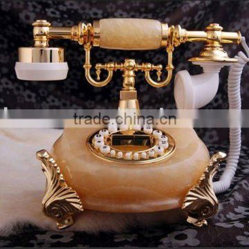 old fashioned antique jade telephone for home and hotel
