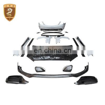 MSY Style Forged Carbon Fiber+ FRP W222 S63 Body Kit Engine Hood Front Lip Rear Bumper For Mercedes Bens S Class